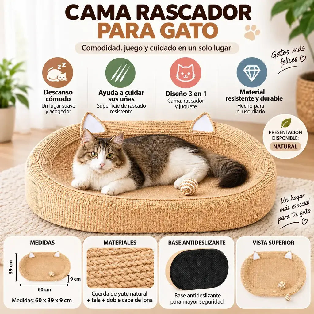 Rascador y cama para gatos