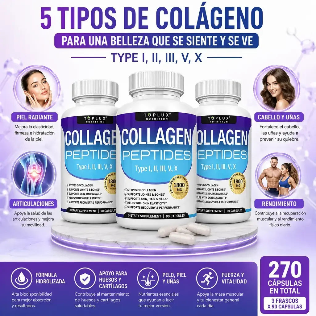 Collagen péptidos toplux x 3 unidades