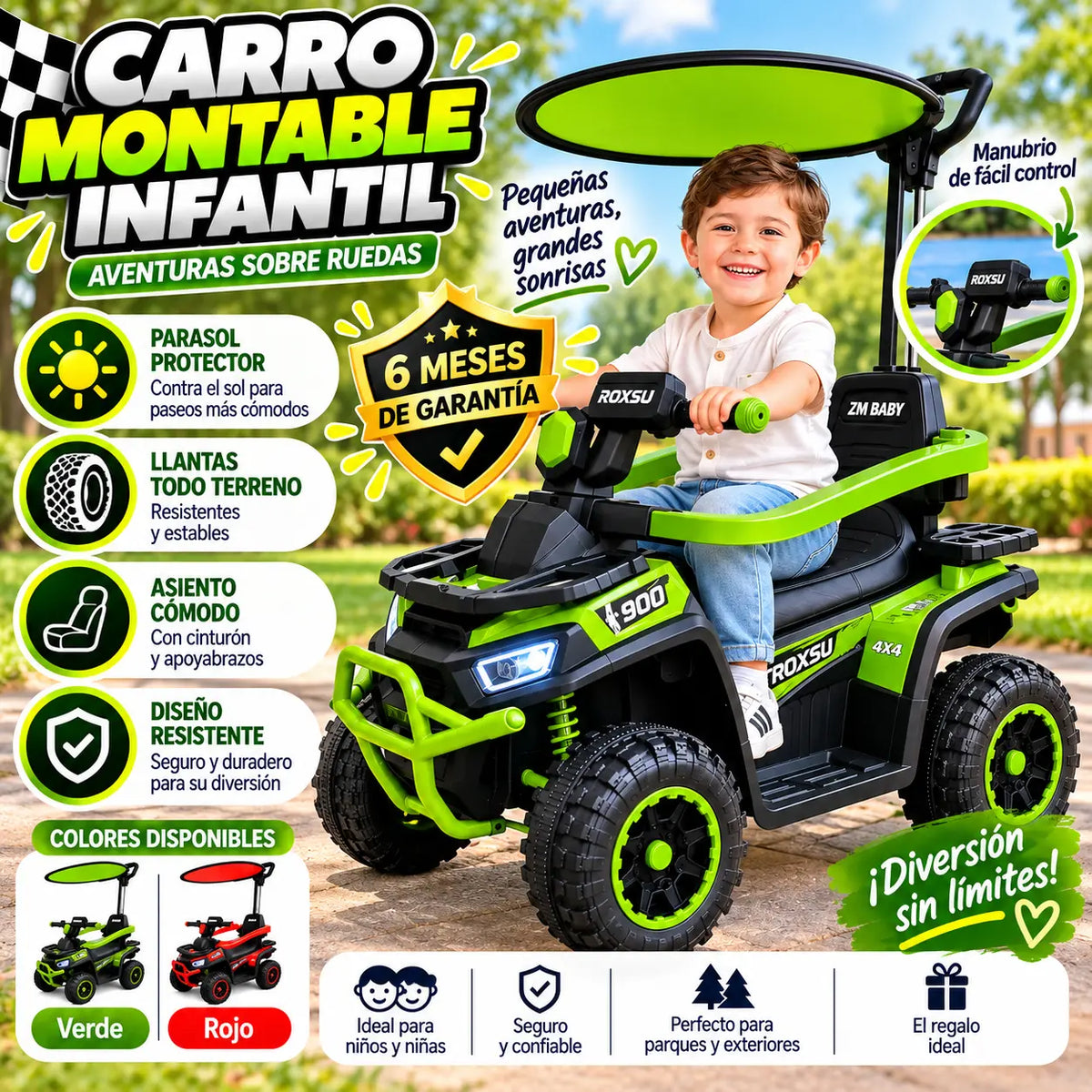 Cuatrimoto manual sin control
