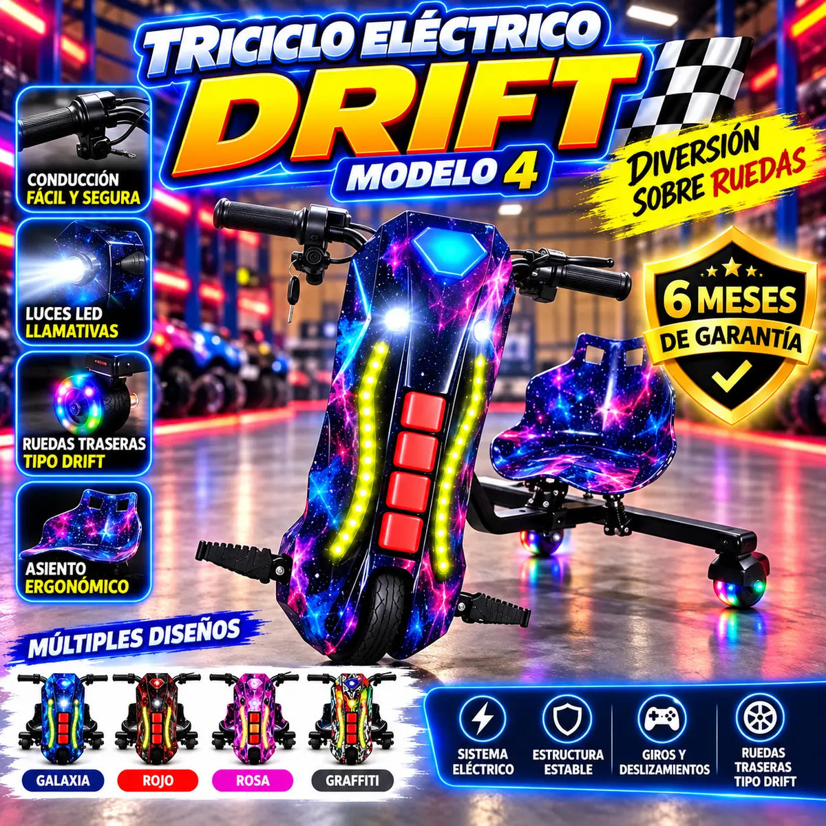 Triciclo eléctrico drift 1905