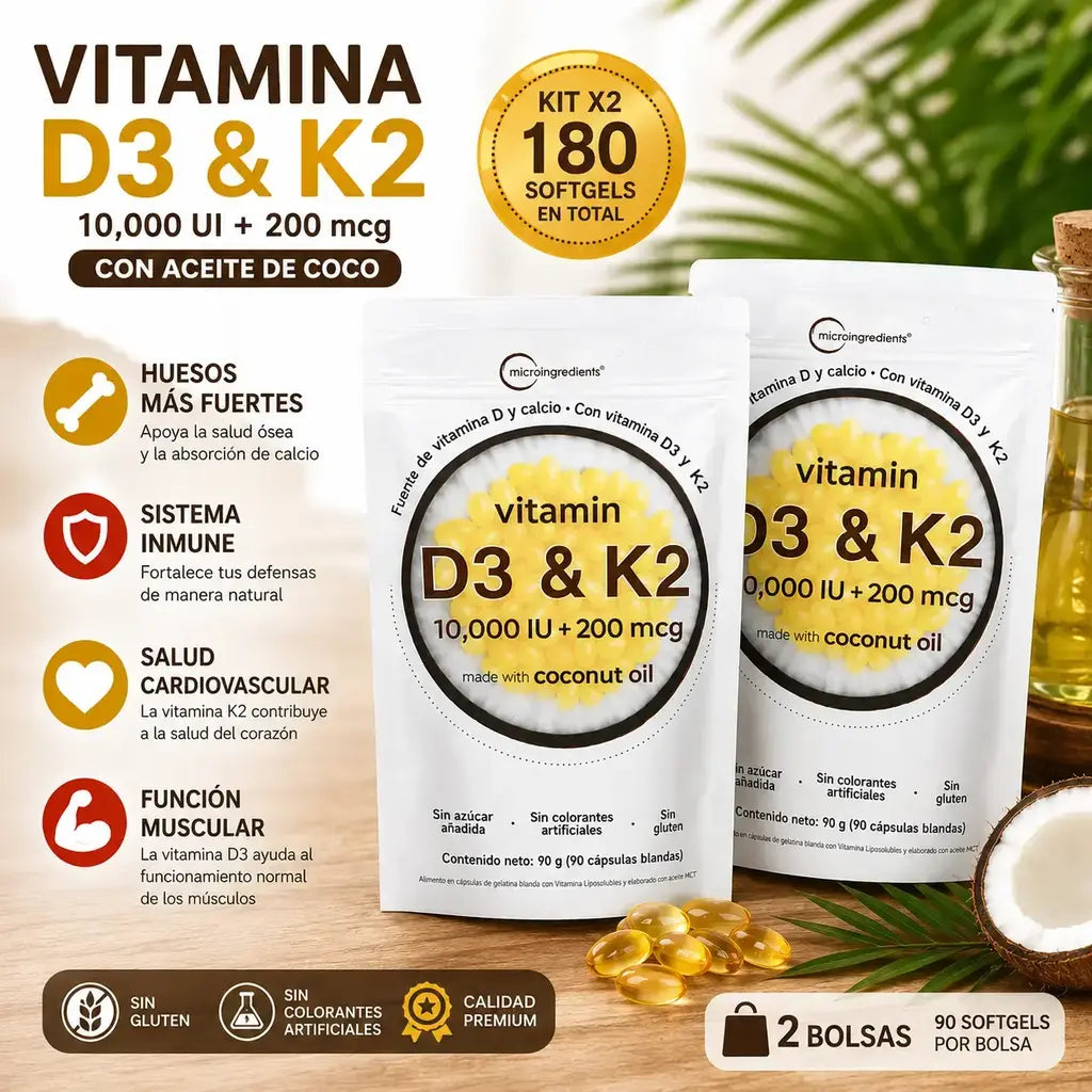 Bolsa vitamina D3 y K2 X 2 unidades