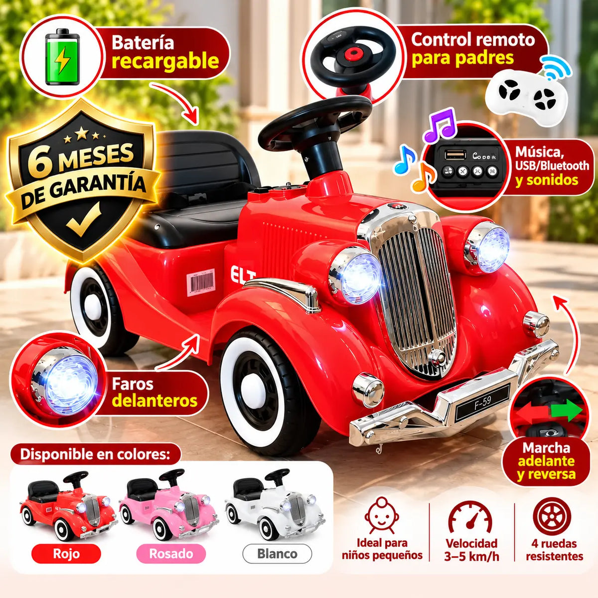 Carro eléctrico PQrf F-S8