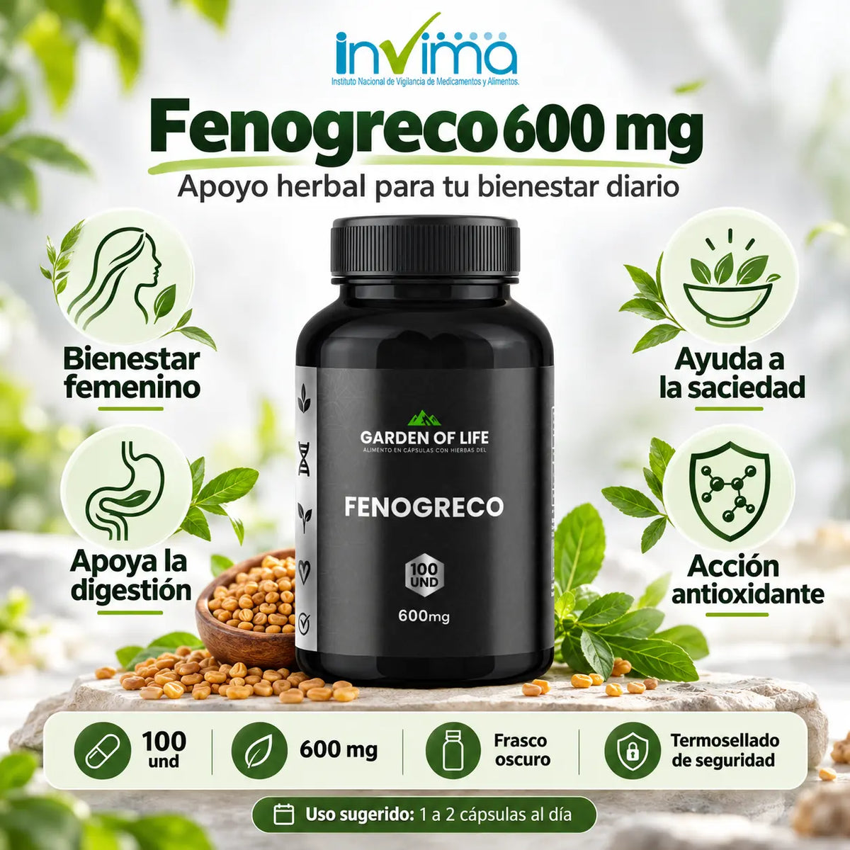 Fenogreco 600mg garden of life