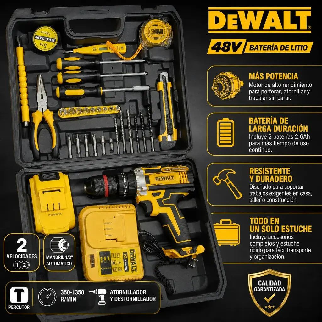 Taladro 48 votios dewalt 1/2