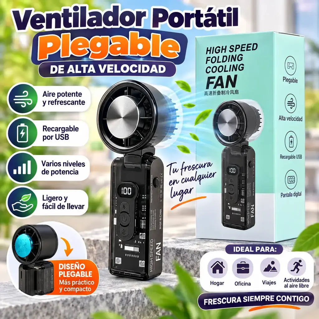 Ventilador portátil con enfriamiento
