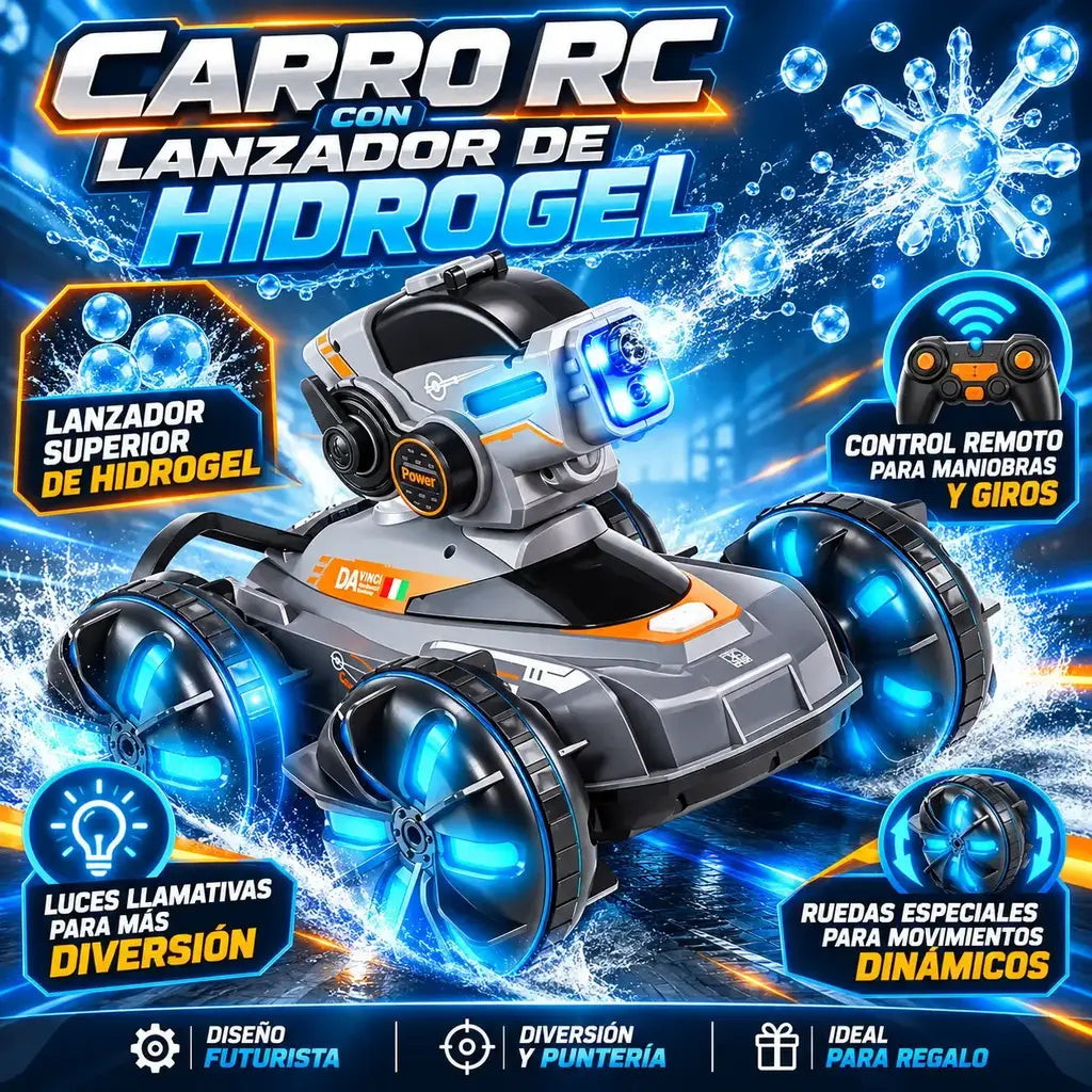 Carro RC con lanzador de hidrogel