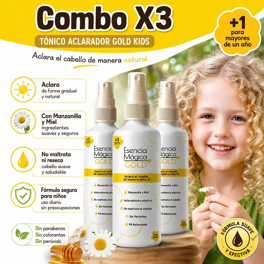 Paquete x 3 tónicos acalradores mágica gols kids