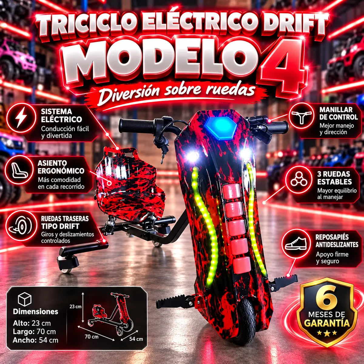 Triciclo eléctrico drift 1905