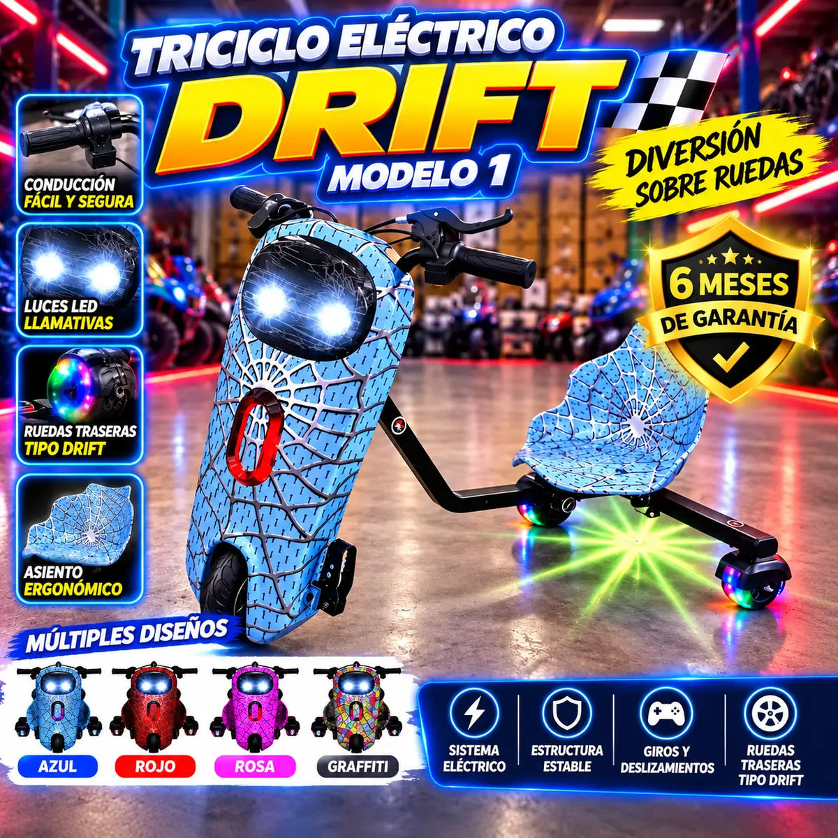 Triciclo eléctrico drift 1905