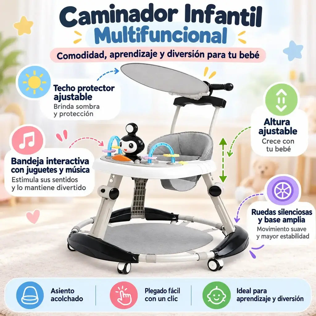 Caminador infantil multifuncional