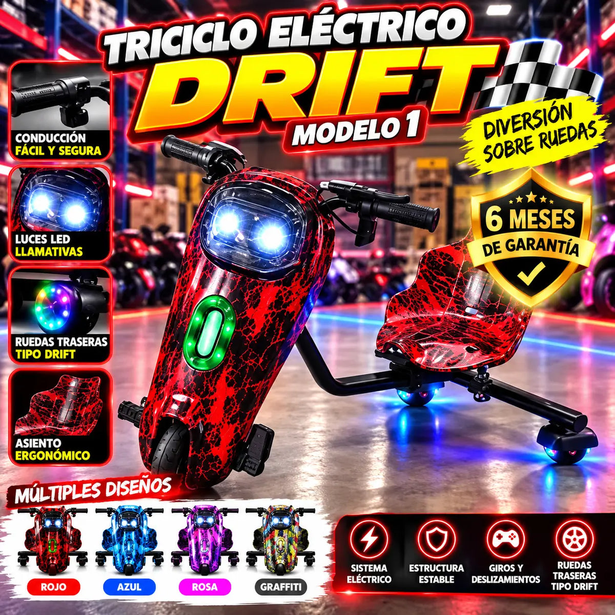 Triciclo eléctrico drift 1905