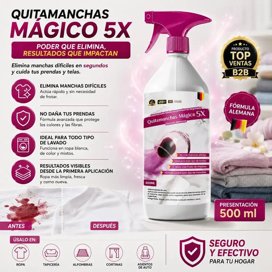 Quita manchas mágico 5x para telas