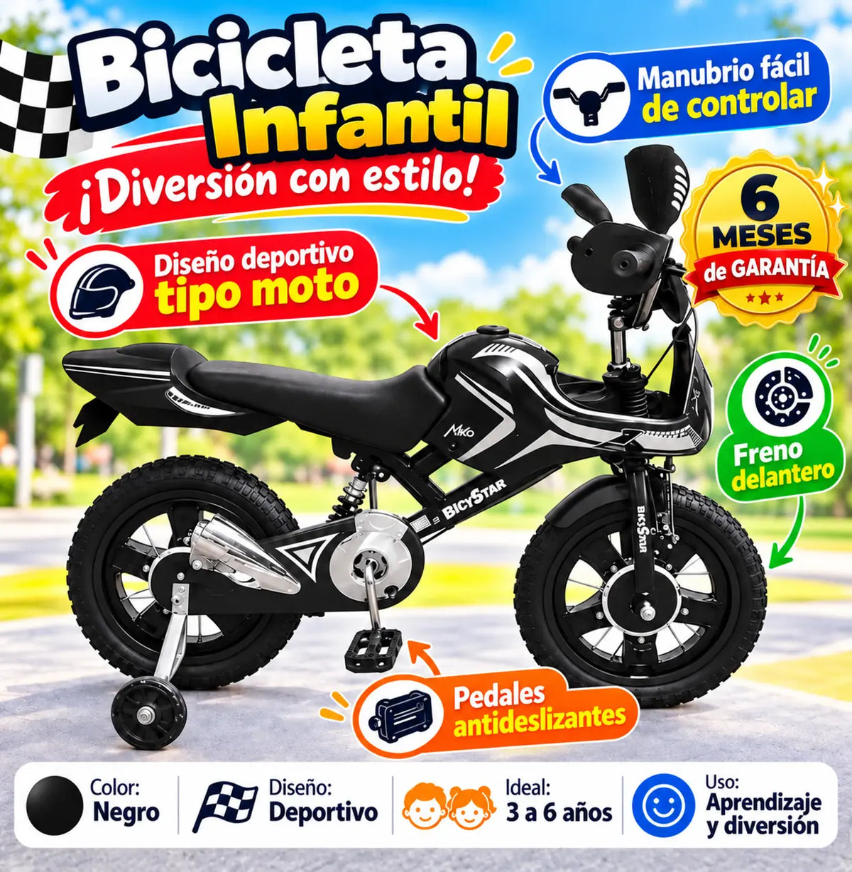 Bicimoto RIN 16 careta