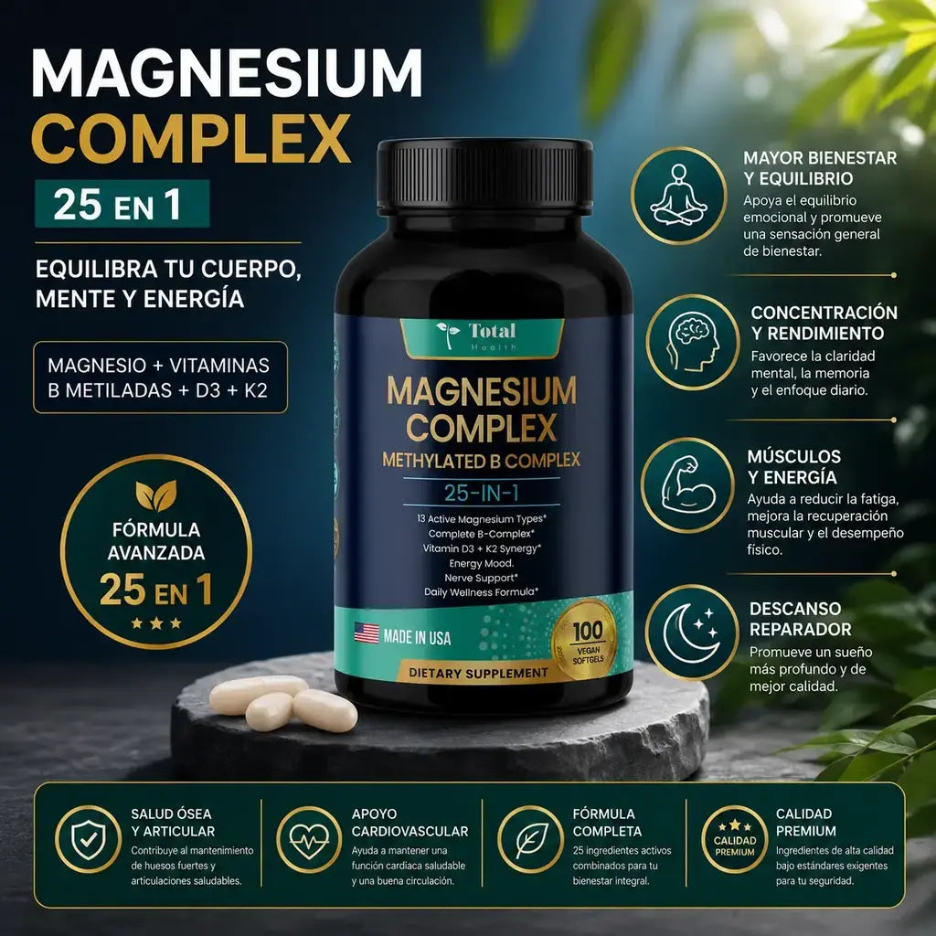 Magnesio complex 25 en 1 total healt