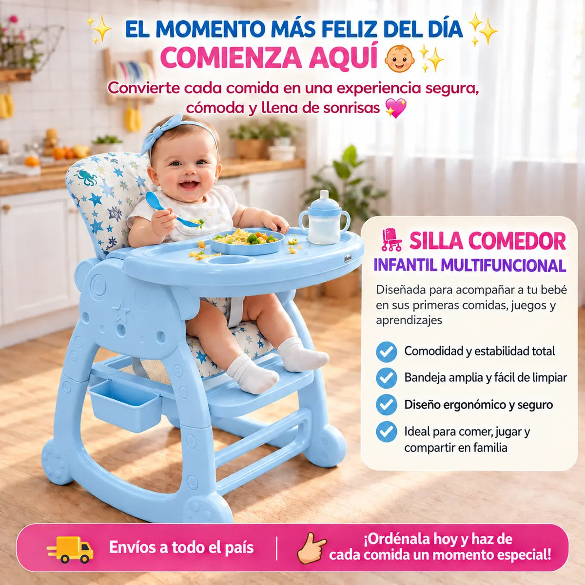 Silla Comedor Y Escritorio Bebe Ksv-862