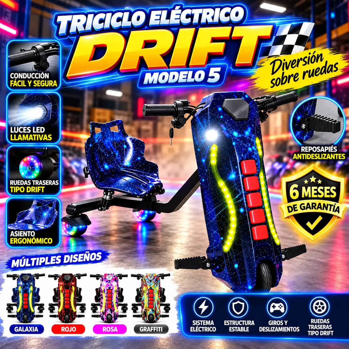 Triciclo eléctrico drift 1905