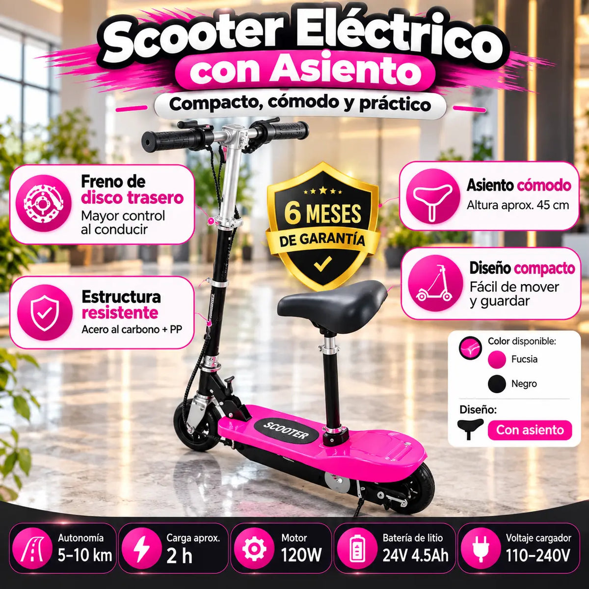 Patineta scooter  eléctrica