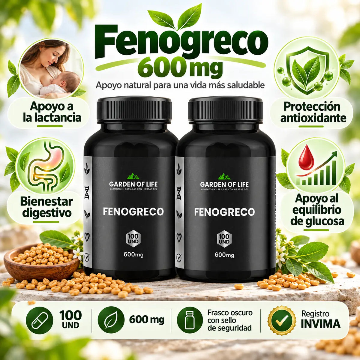Fenogreco 600mg garden of life
