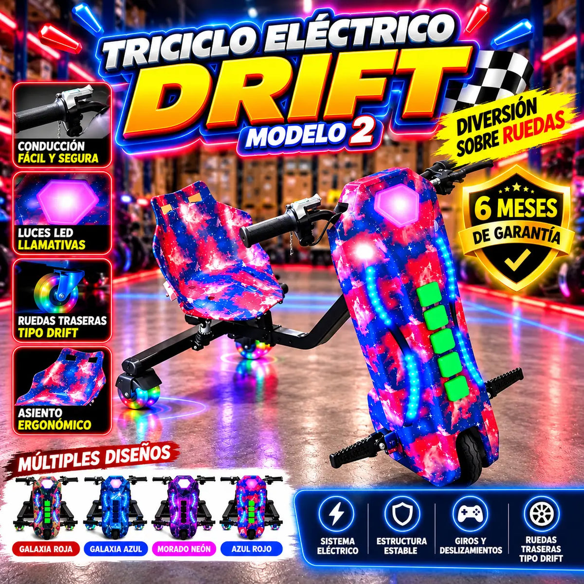 Triciclo eléctrico drift 1905