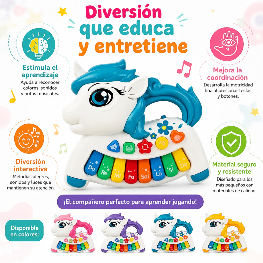 Instrumento musical juguete piano pony