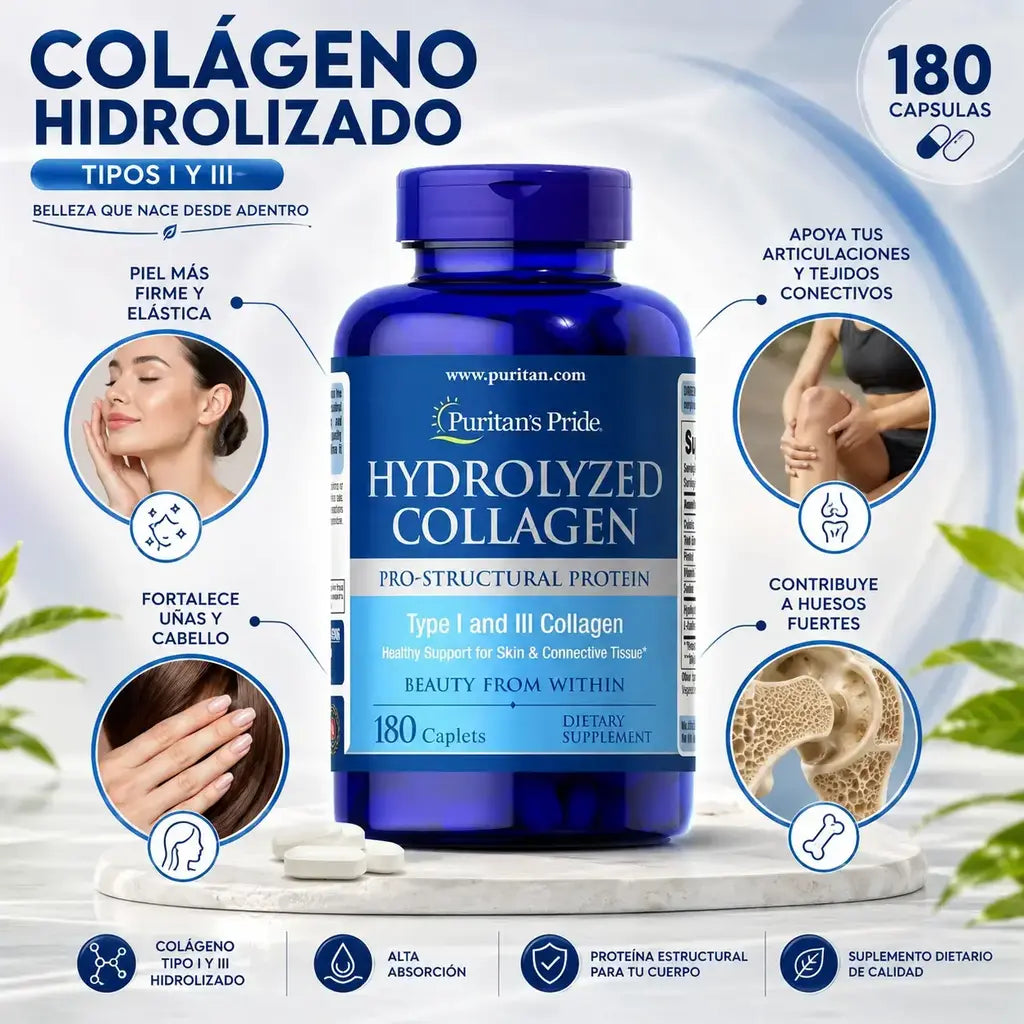 Colágeno hydrolizado- puritan 180 caps