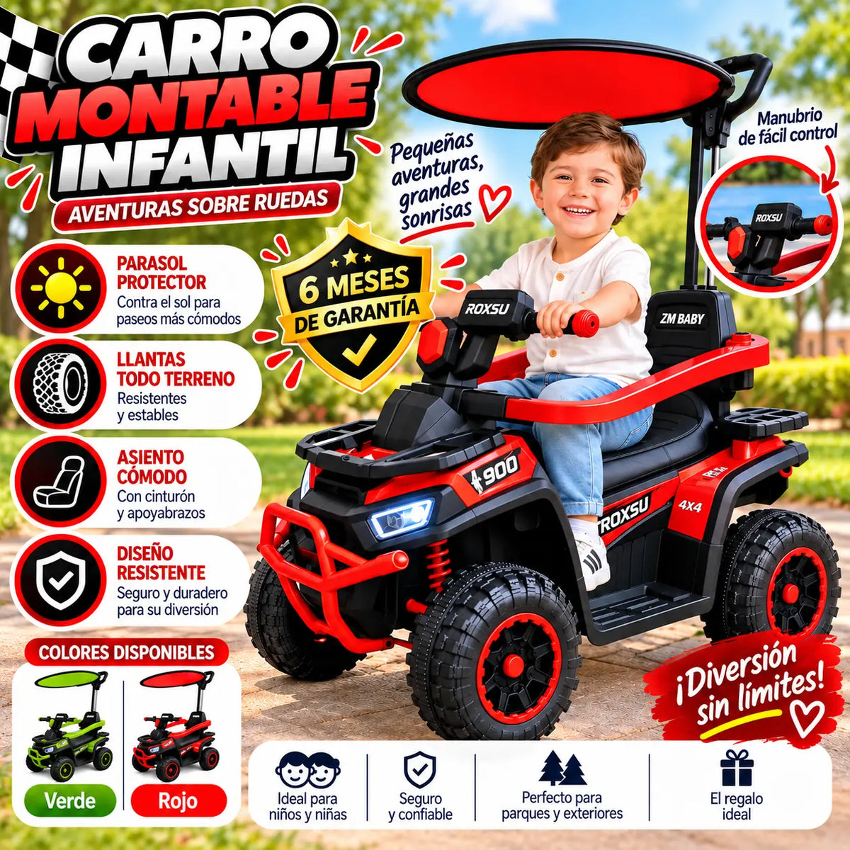 Cuatrimoto manual sin control