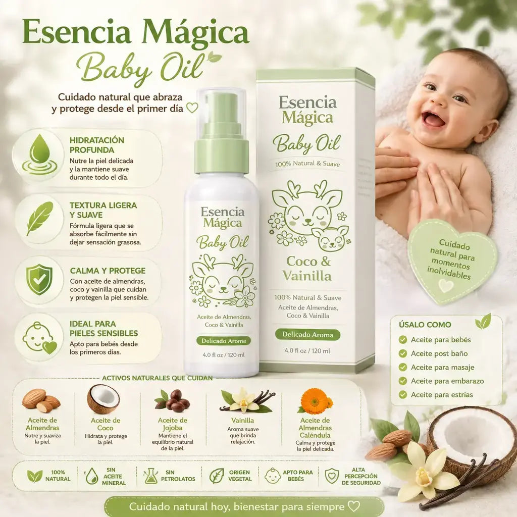 Aceite hidratante para bebés esencia mágica