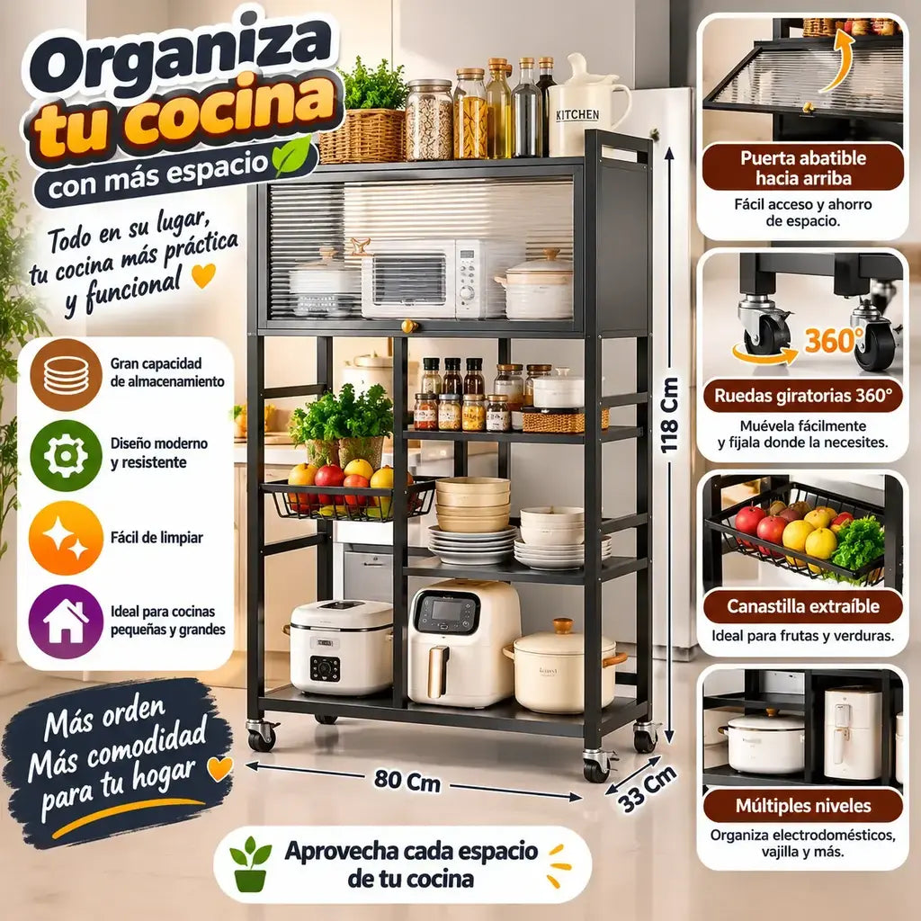 Estanteria organizador de cocina multifuncional