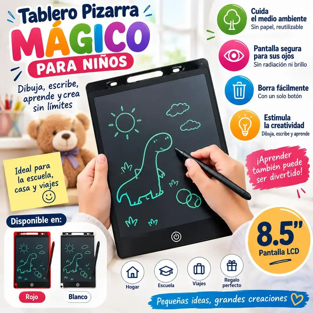 Tablero pizarra, mágico para niños