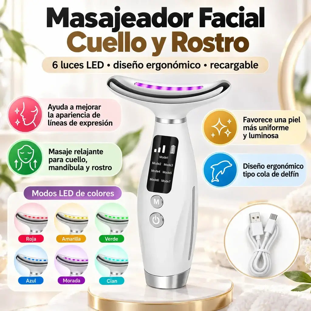 Masajerador facial cuello y rostro