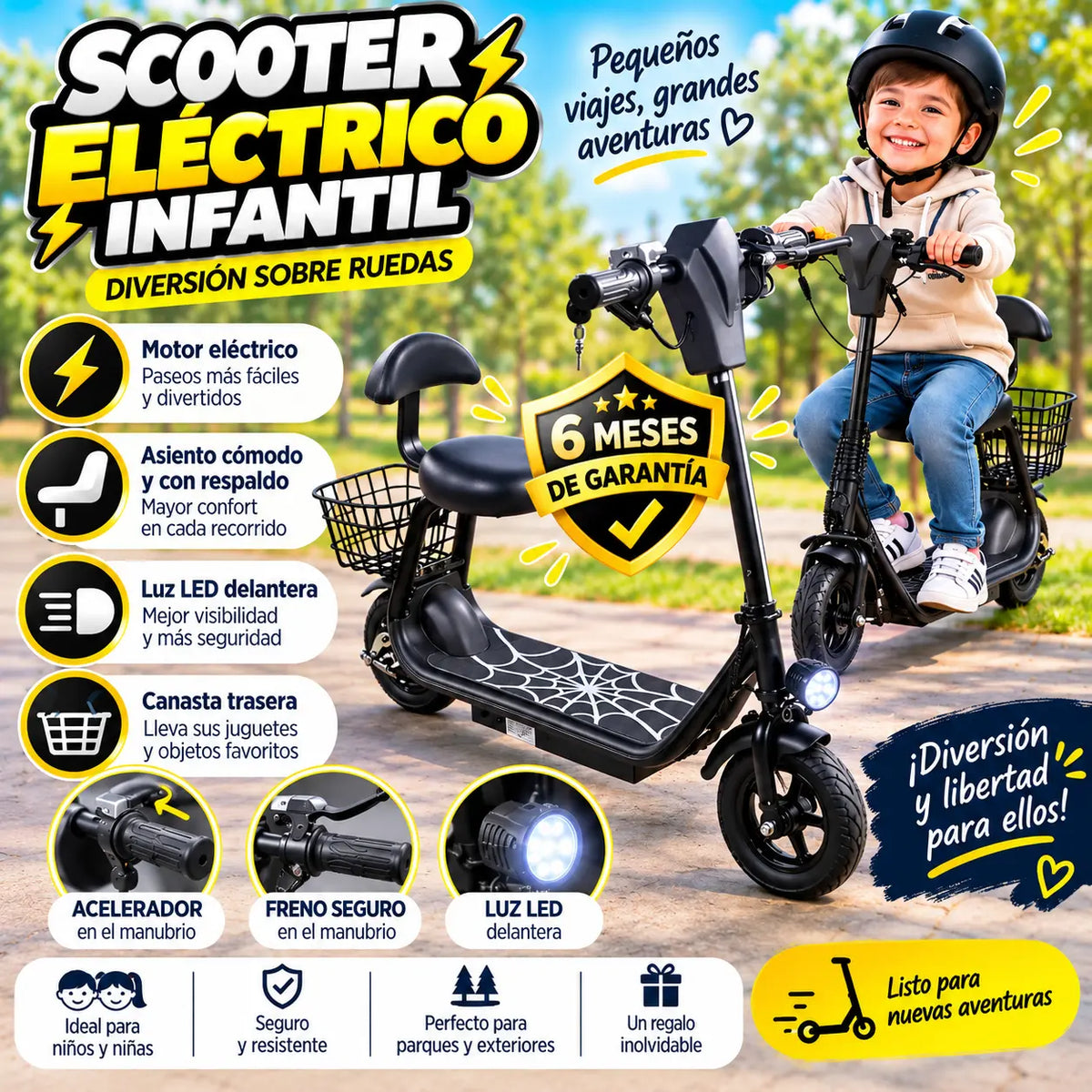 Scooter eléctrico infantil