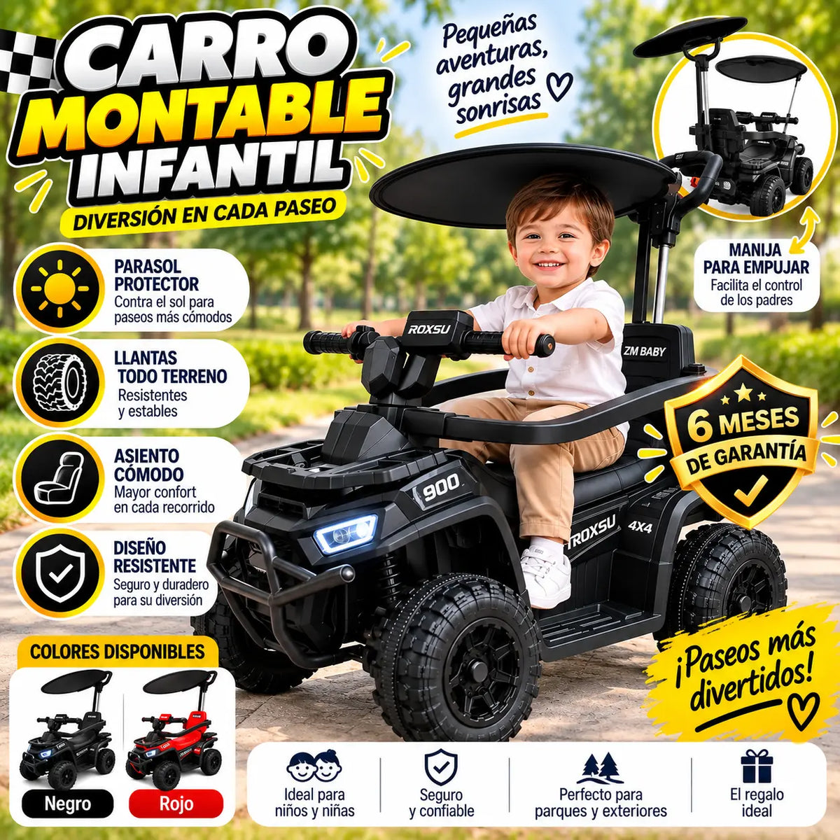 Cuatrimoto manual sin control