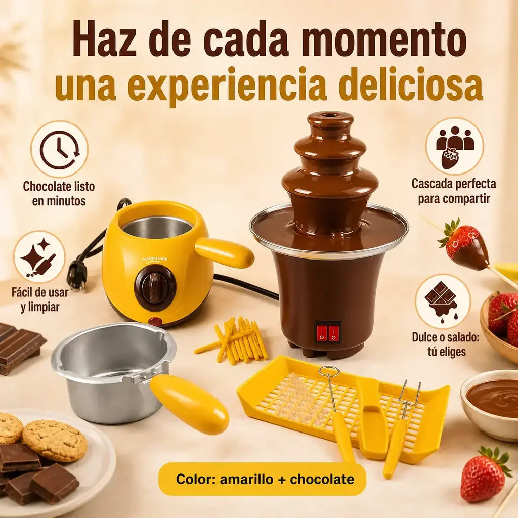 Fundido + fuente de cholate