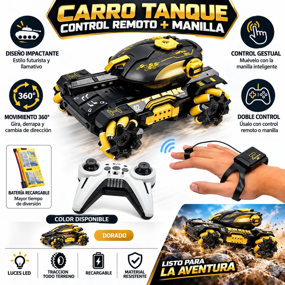 Carro tanque control remoto + manilla