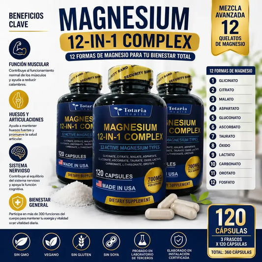 Magnesium 12 en 1 totatia health x 3
